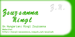 zsuzsanna mingl business card